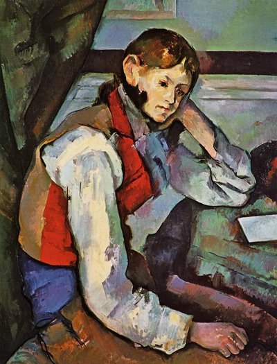 Jongen in een Rood Vest door Paul Cézanne